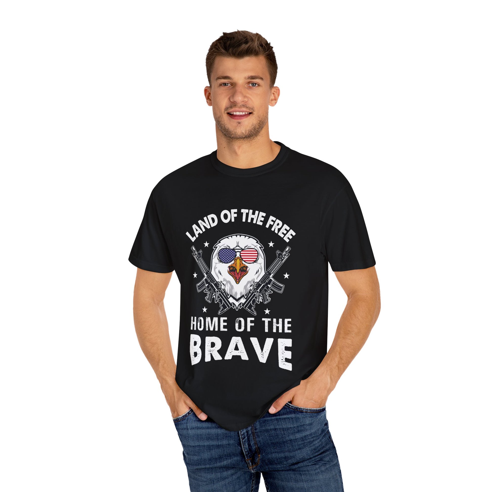Patriotic Eagle T-Shirt, Unisex Graphic Tee, Funny Freedom Shirt, Gift for Gun Lovers, 4th of July Apparel