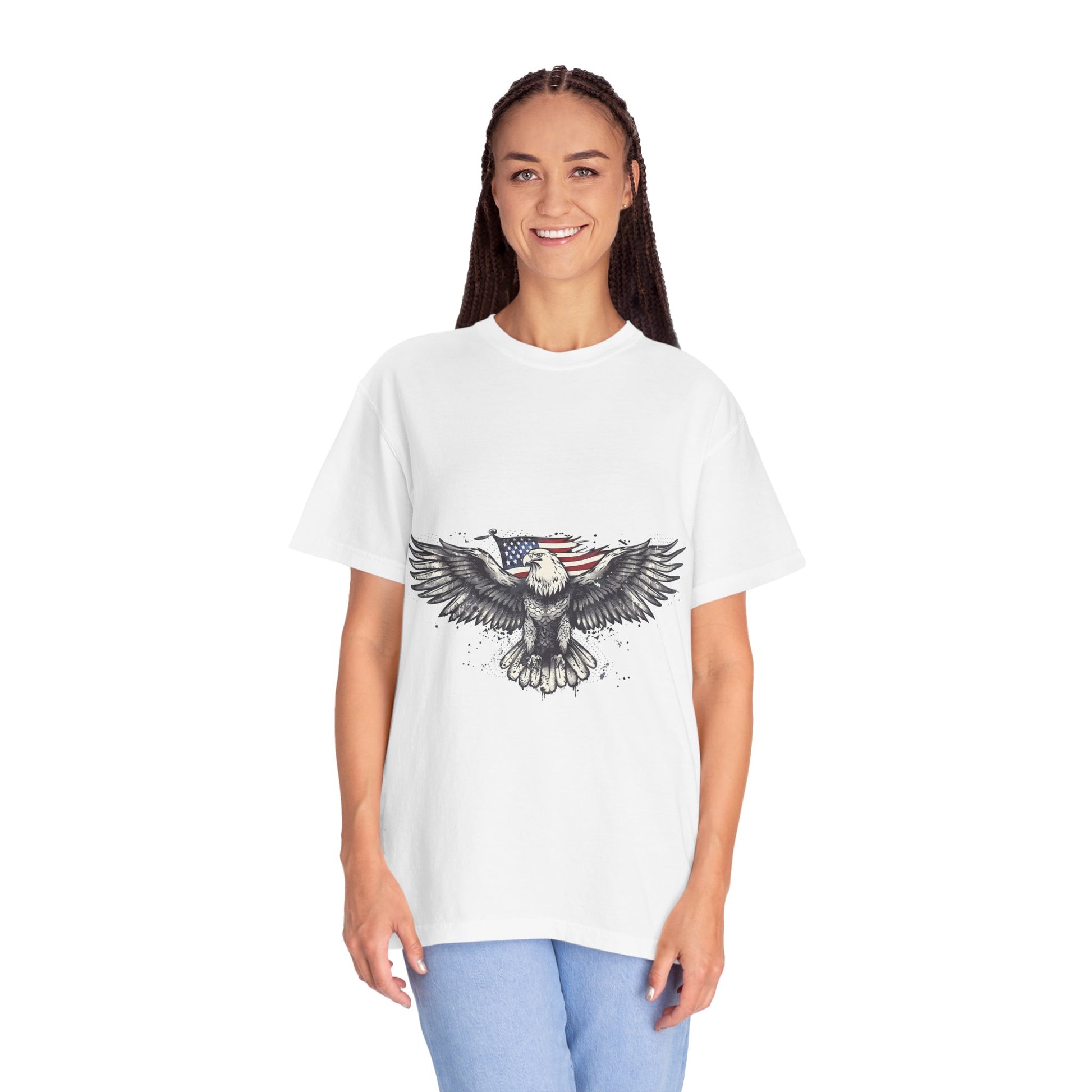 Patriotic Eagle Unisex T-Shirt | Vintage Style Graphic Tee | Perfect for Independence Day, Memorial Day, Casual Wear, Gift