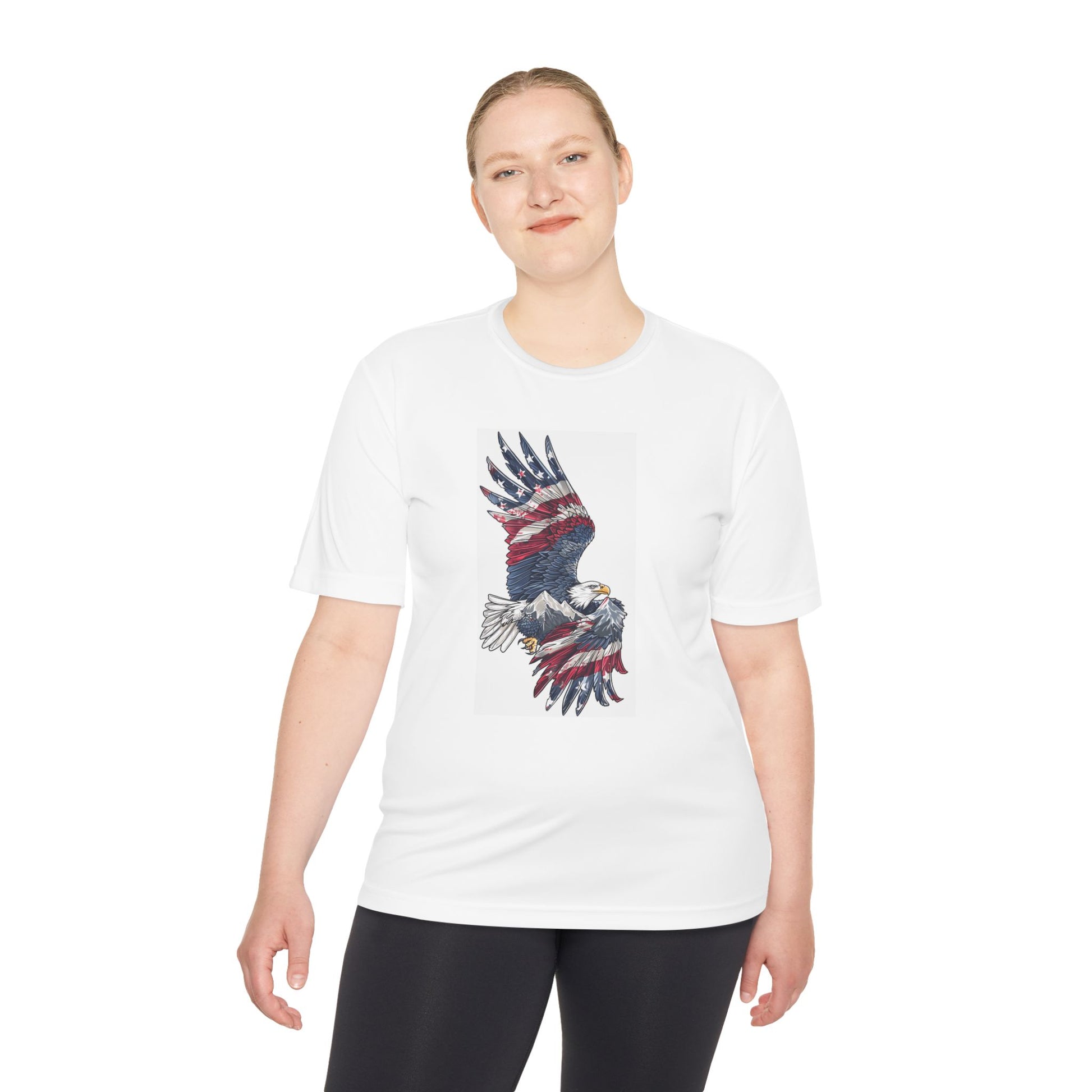 Patriotic Eagle Wicking Tee - USA Flag T-Shirt for Independence Day, Outdoor Activities, Gym, Casual Wear, Gifts