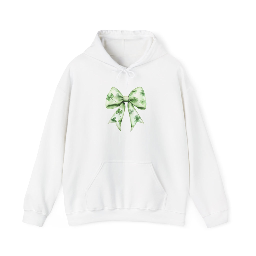 St. Patrick's Day Bow Hoodie, Unisex Sweatshirt, Green Bow Tie Sweatshirt, Lucky Charm Gift, Cozy Casual Wear