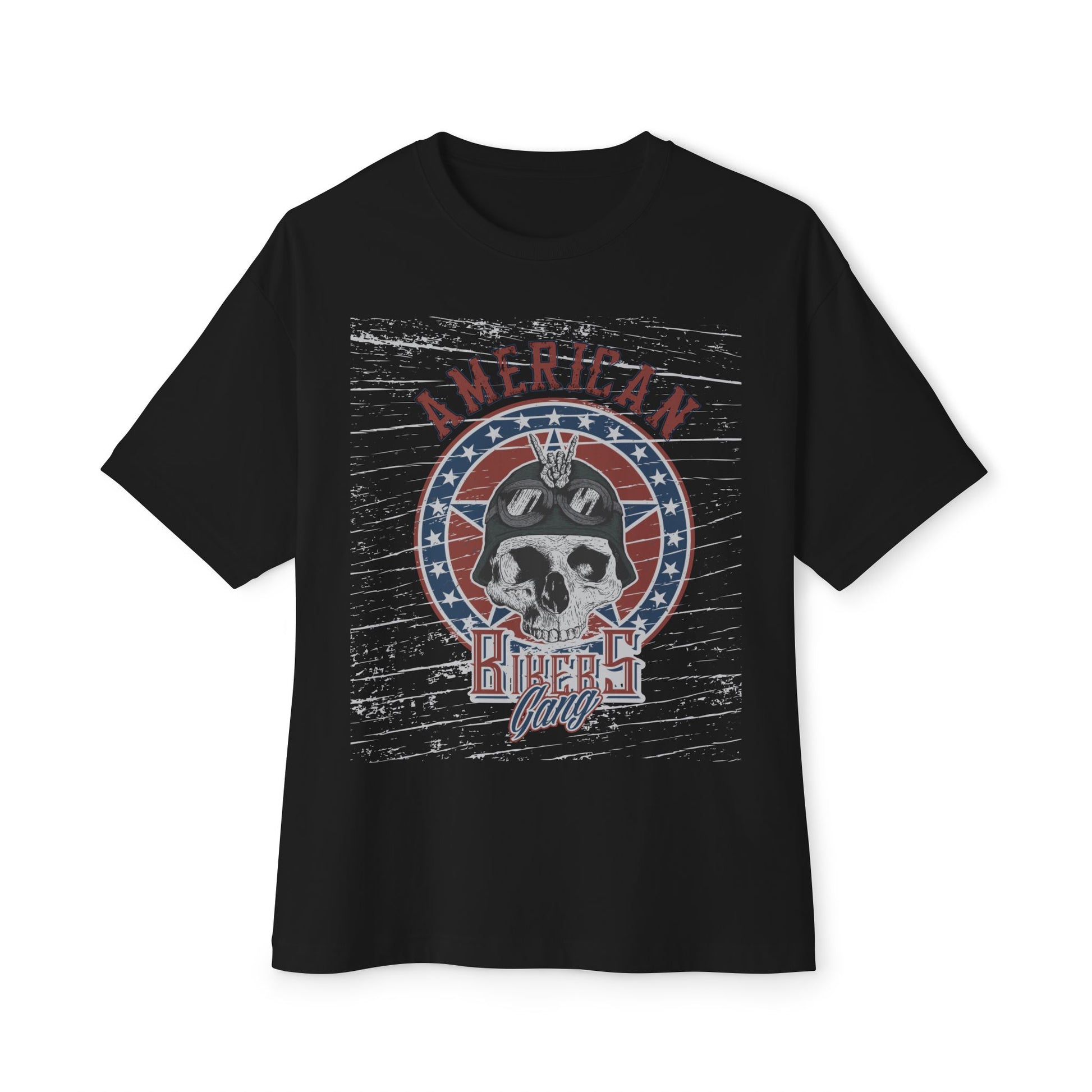 American Bikers Unisex Oversized Tee, Vintage Graphic Tee, Gift for Motorcycle Lovers, Casual Wear, Festival Shirt, Summer Style