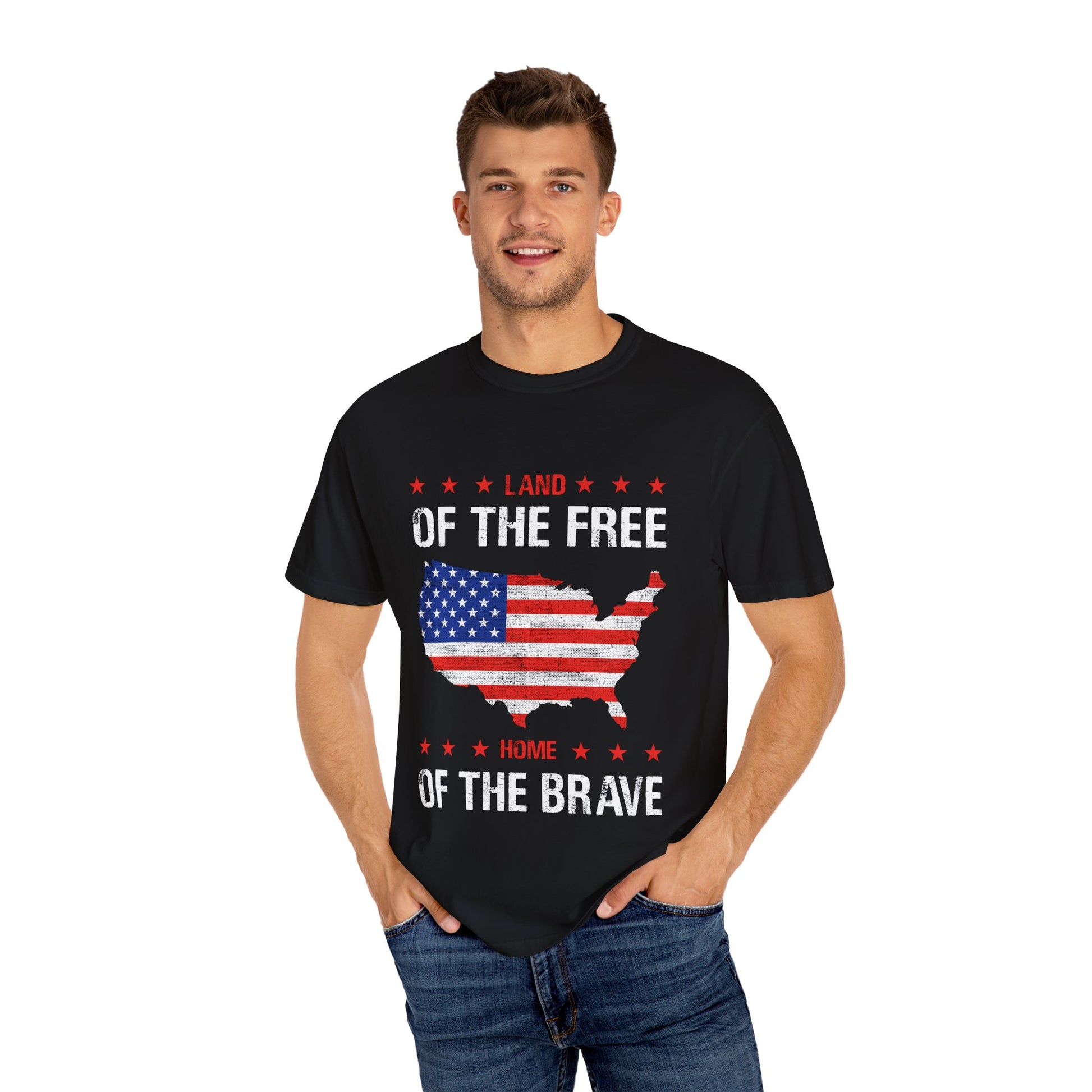 Patriotic T-Shirt - Land of the Free, USA Pride, Independence Day, Casual Wear, Fourth of July, Gift for Americans, Vintage Style