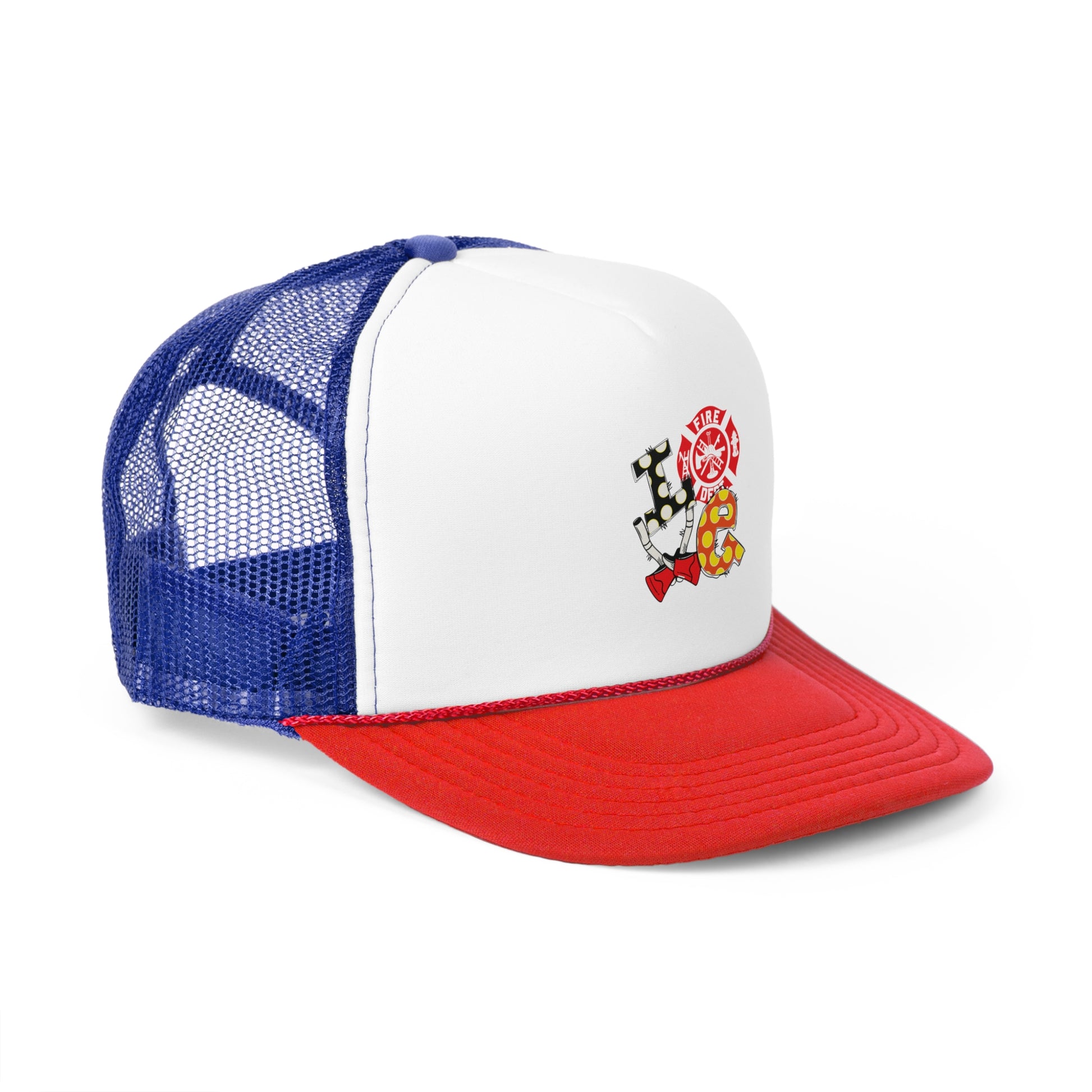 Colorful Love Trucker Cap, Fun Gift for Festivals, Casual Wear, Outdoor Activities, Adjustable Cap, Unique Accessory