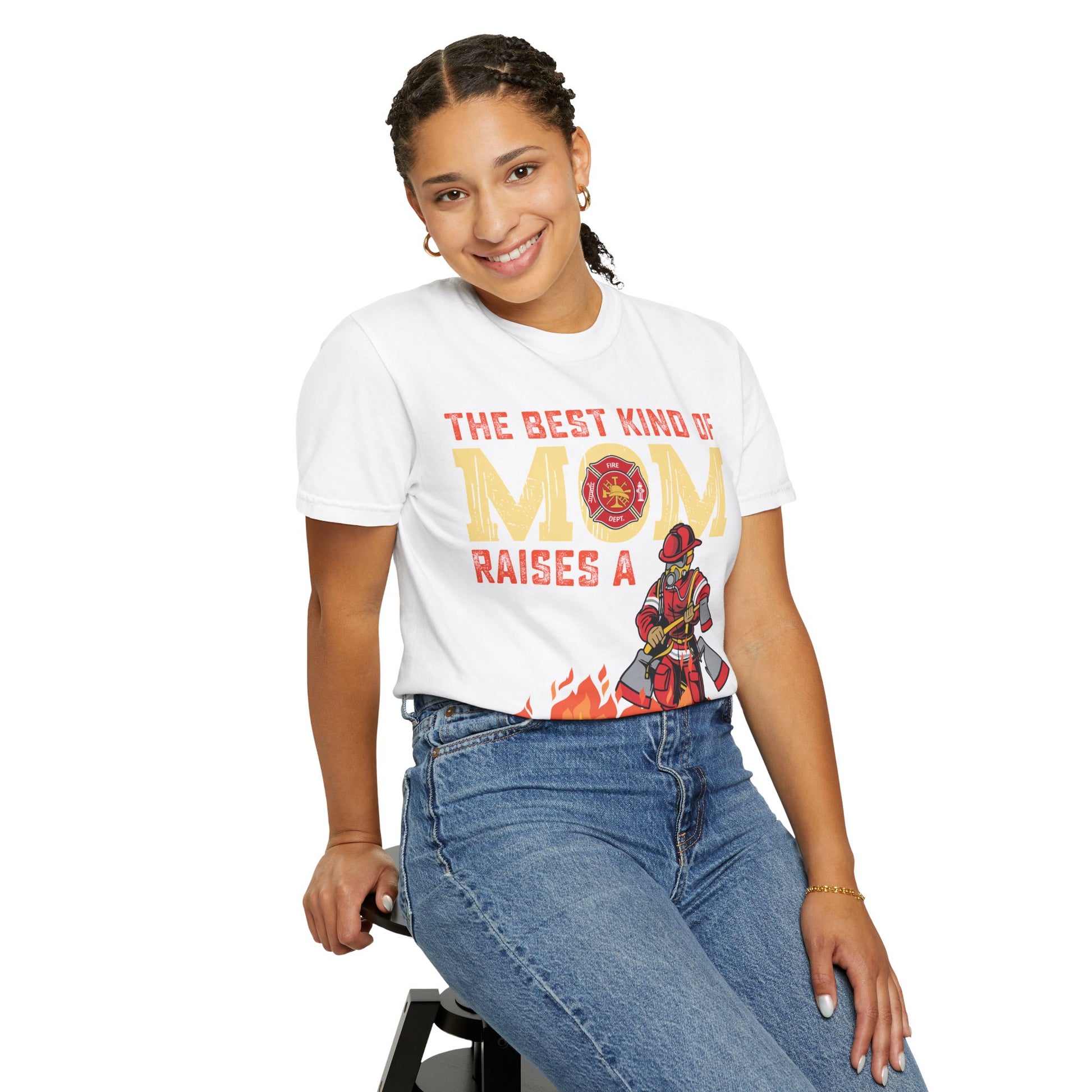 The Best Kind of Mom Firefighter T-Shirt, Mom Shirt, Firefighter Gift, Unisex Tee, Mother's Day Gift, Courageous Mom Apparel