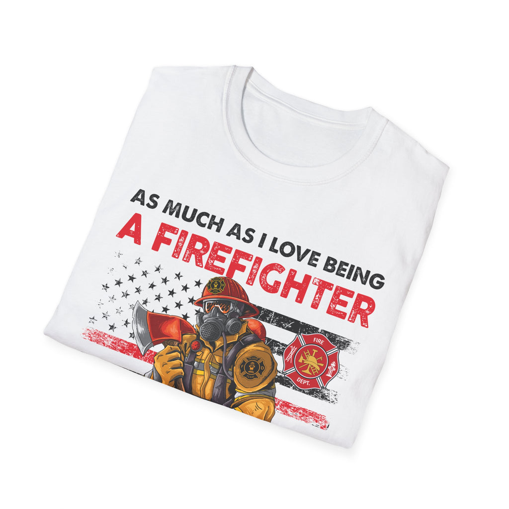 Firefighter Dad Pride T-Shirt | Gifts for Dads, Firefighter Apparel, Father's Day, Patriotic Tees, Unisex Casual Wear