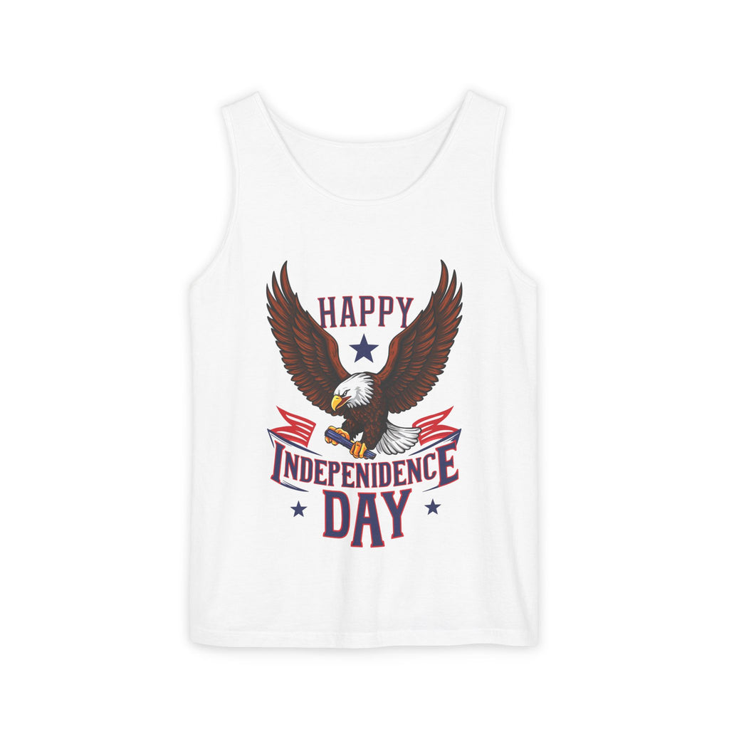 Patriotic Eagle Tank Top - Unisex Garment-Dyed Tee for Independence Day, Summer BBQs, Casual Wear, Outdoor Events, Gift