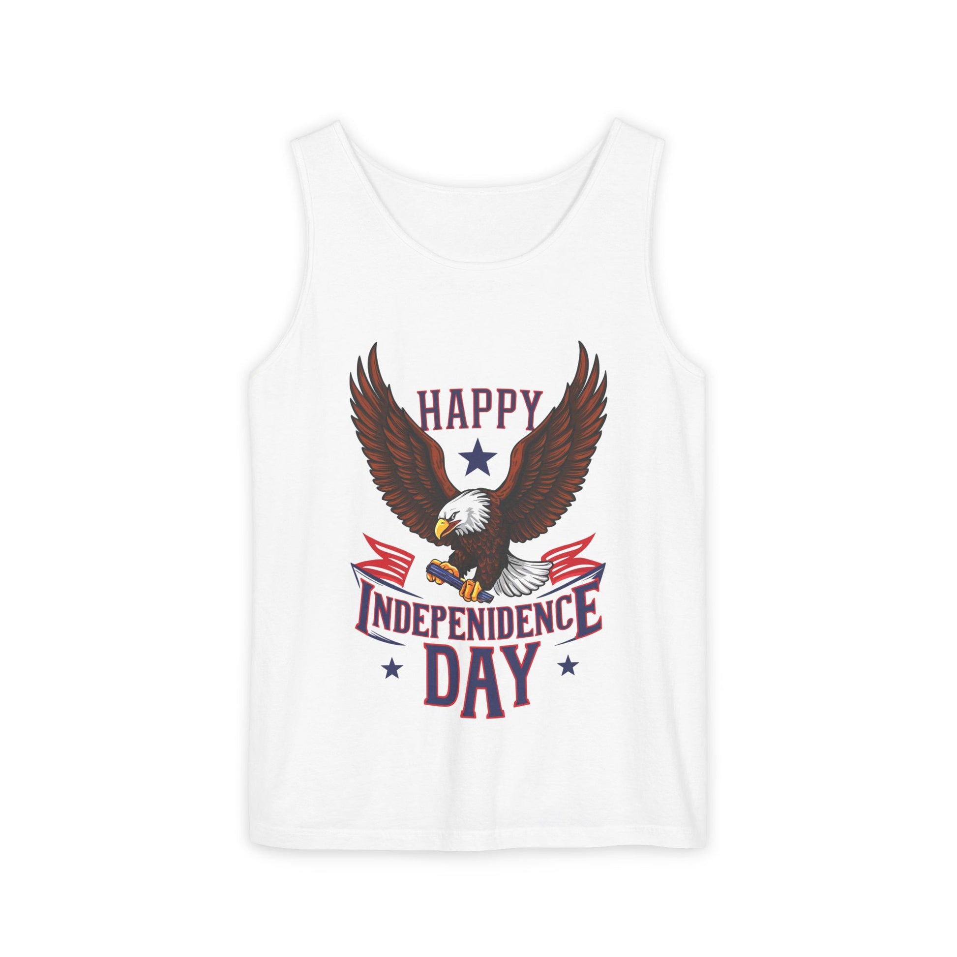 Patriotic Eagle Tank Top - Unisex Garment-Dyed Tee for Independence Day, Summer BBQs, Casual Wear, Outdoor Events, Gift