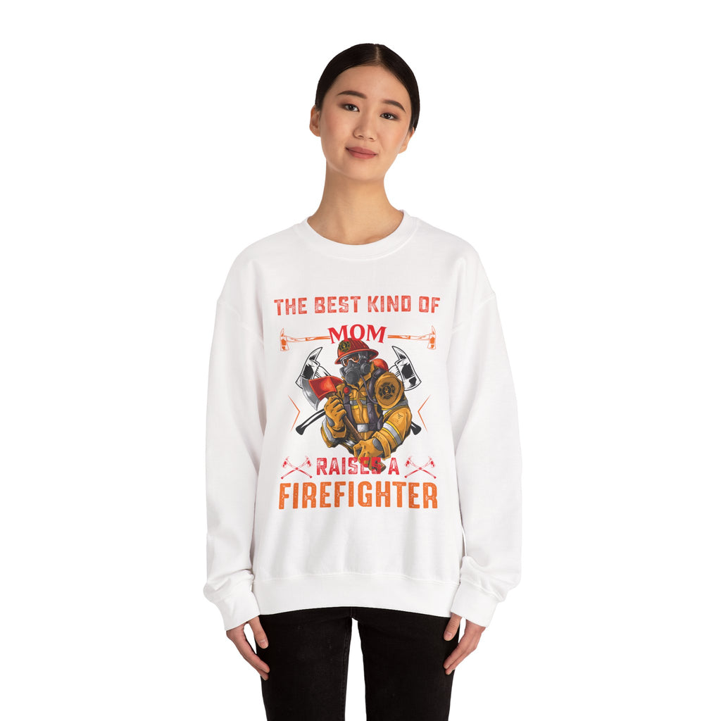 Proud Firefighter Mom Crewneck Sweatshirt, Firefighter Gift, Mom Sweatshirt, Casual Wear, Unique Mom Gift