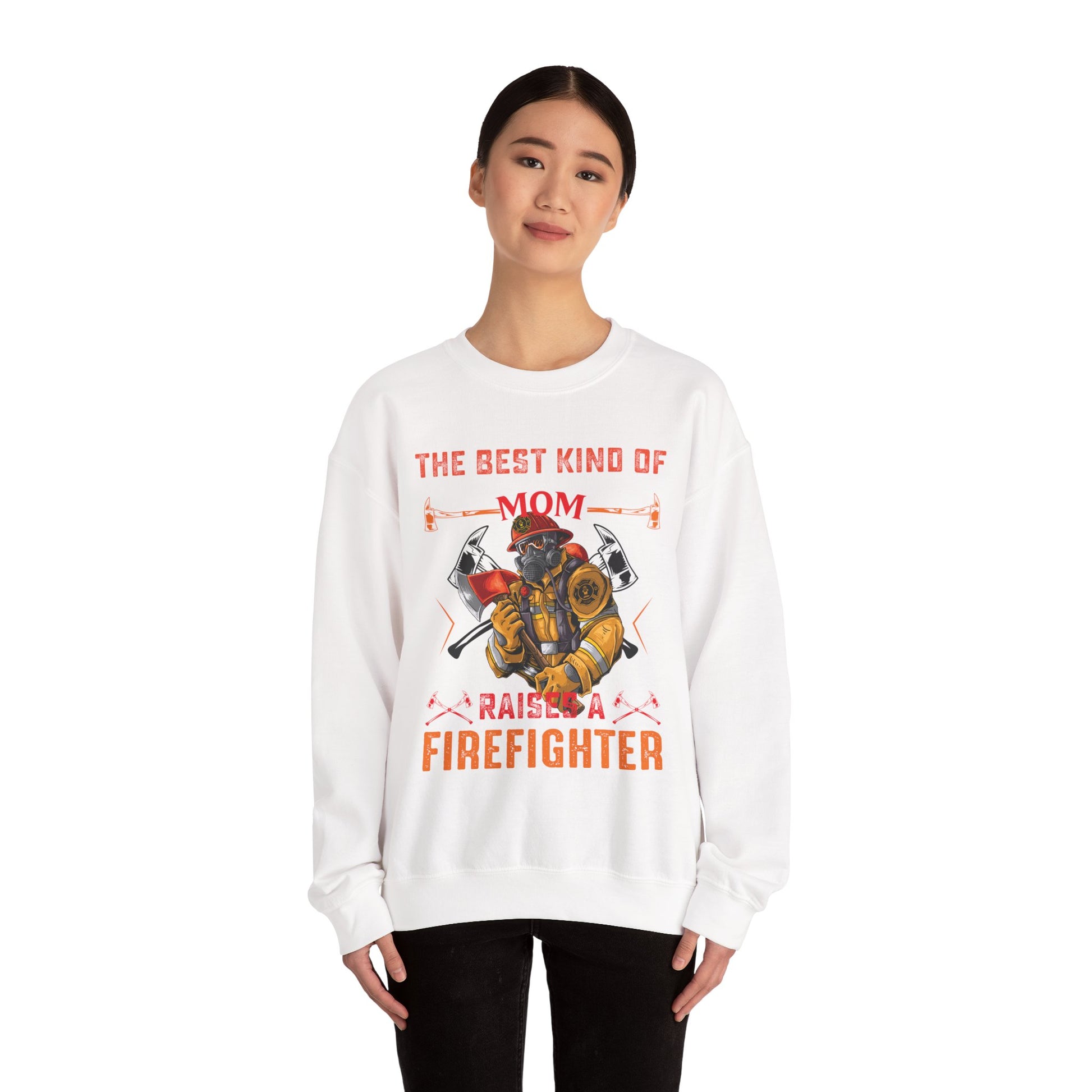Proud Firefighter Mom Crewneck Sweatshirt, Firefighter Gift, Mom Sweatshirt, Casual Wear, Unique Mom Gift