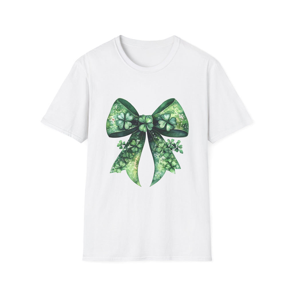 St. Patrick's Day Bow T-Shirt, Unisex Shirt, Green Bow Tee, Casual Wear, Gift for Him/Her, Holiday Apparel