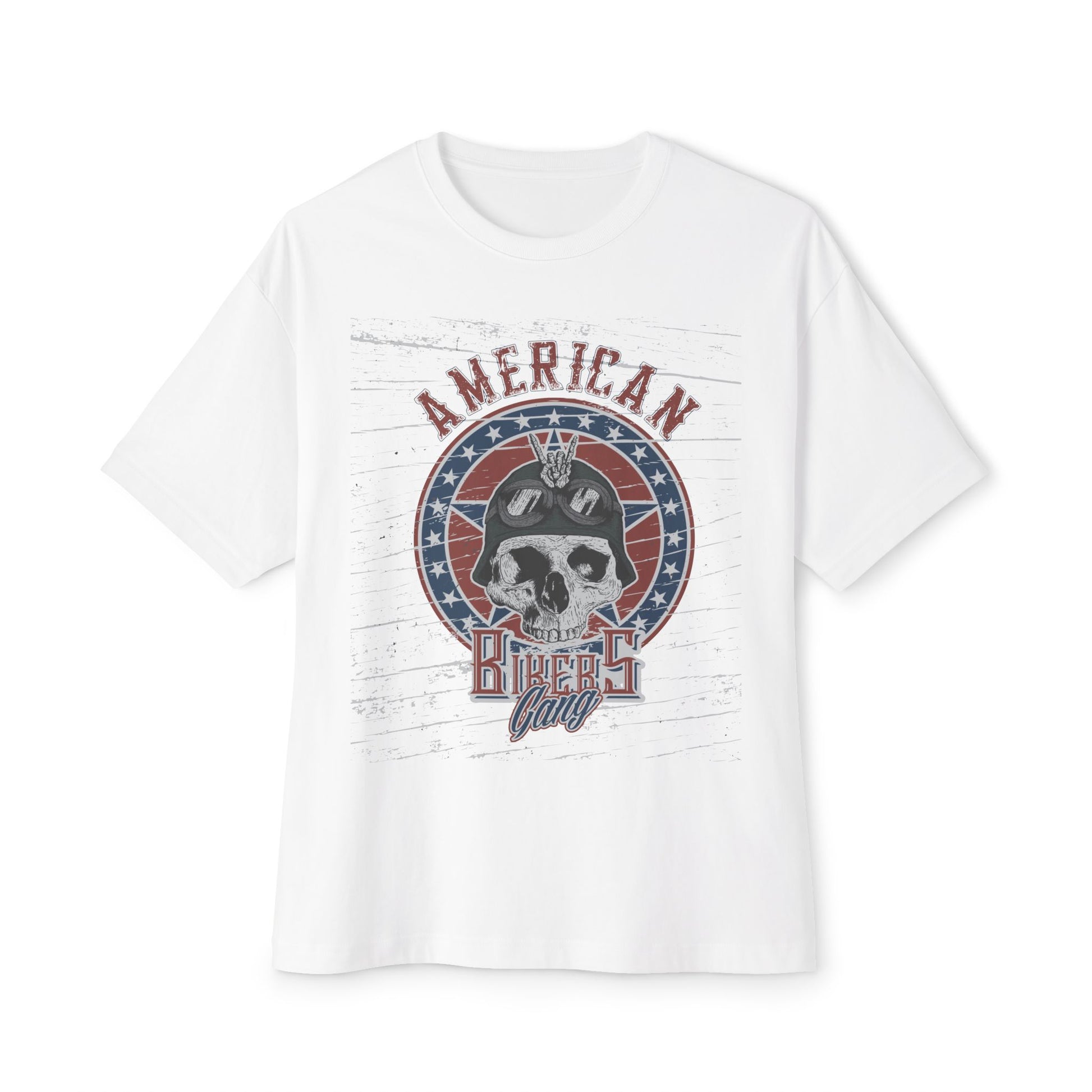 American Bikers Unisex Oversized Tee, Vintage Graphic Tee, Gift for Motorcycle Lovers, Casual Wear, Festival Shirt, Summer Style